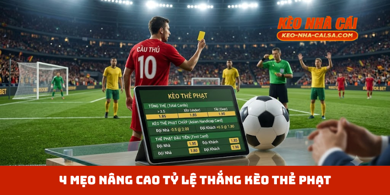 4 mẹo nâng cao tỷ lệ thắng kèo thẻ phạt