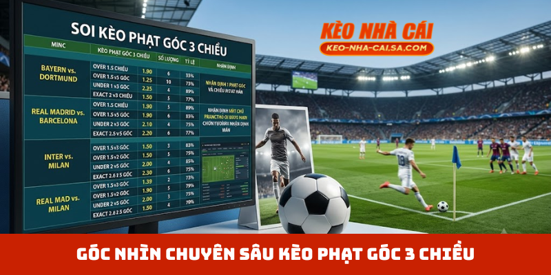 Góc nhìn chuyên sâu kèo phạt góc 3 chiều