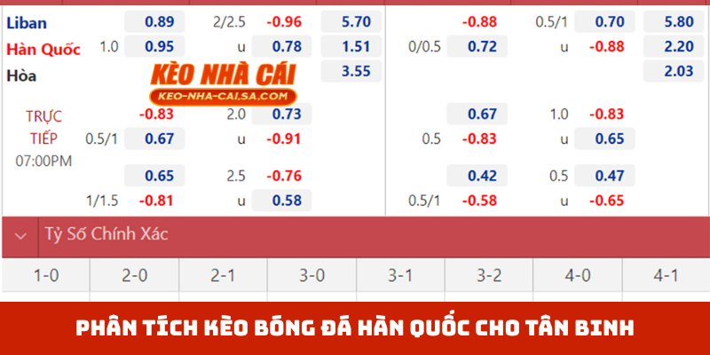 Phân tích kèo bóng đá Hàn Quốc cho tân binh